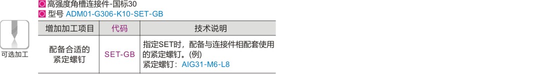 可选加工参数