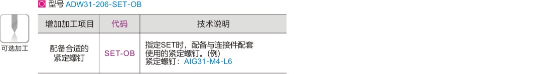 可选加工参数