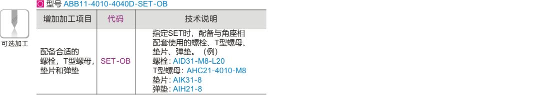 可选加工参数